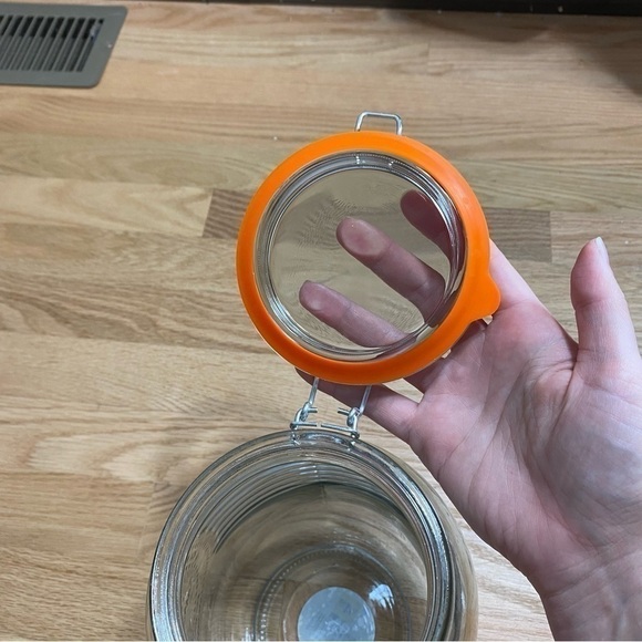 Large Glass Canister Kitchen Home Storage Lidded Barrel Clear - Picture 6 of 8